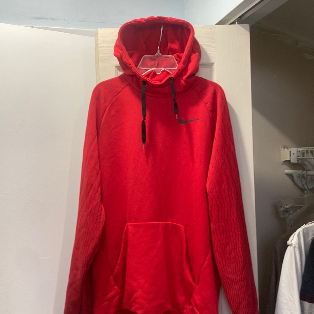 Red Nike hoodie